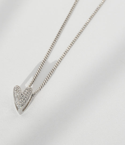 Collar Corazón Éclat Plata 🤍✨