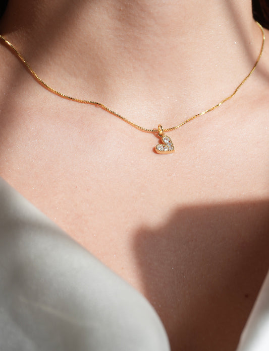 Collar Coeur Cristal 🤍✨