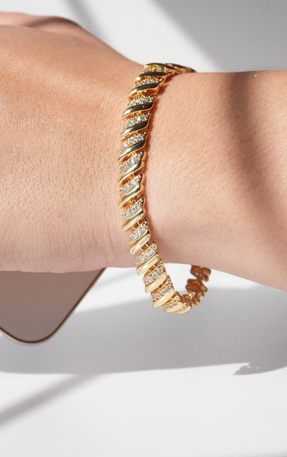 Pulsera Tennis Entorchada