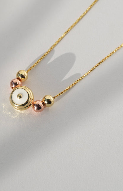 Collar Talismán Lumière Tricolor 🤍✨