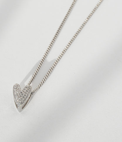 Collar Corazón Éclat Plata 🤍✨