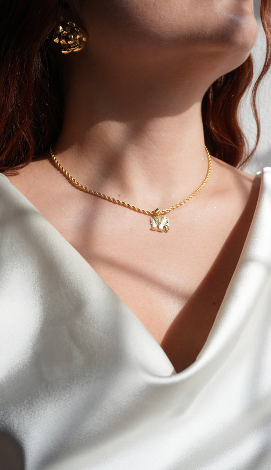 Collar Elefante White 🐘✨