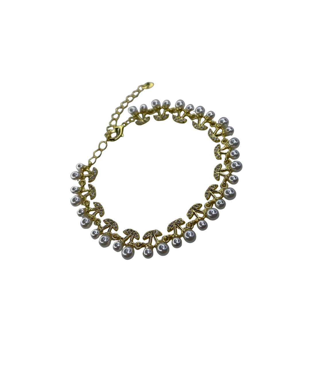 PULSERA CEREZAS BLANCAS